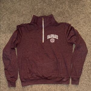 Harvard Maroon Quarter-Zip Sweater